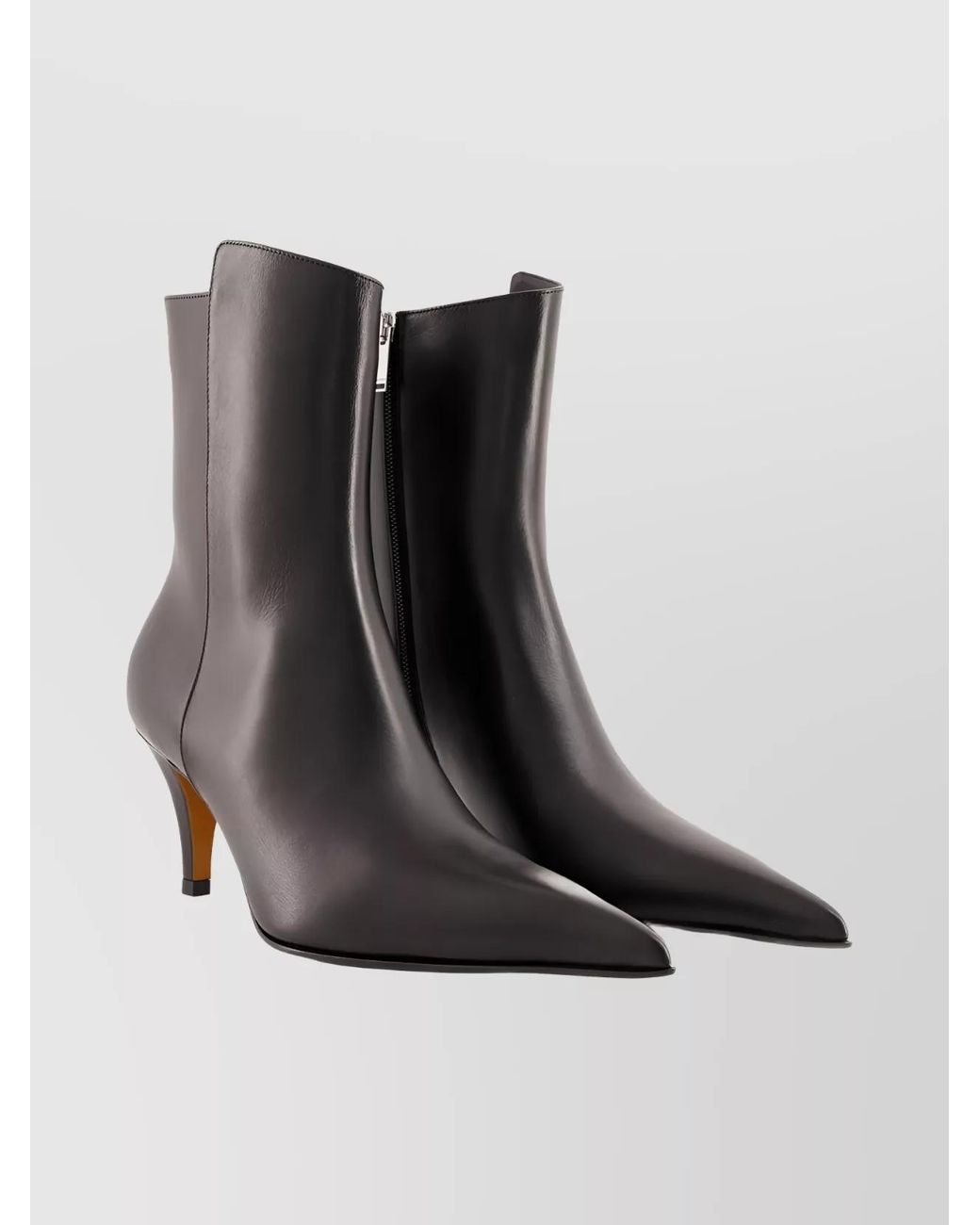McQueen Black Leather Ankle Boots