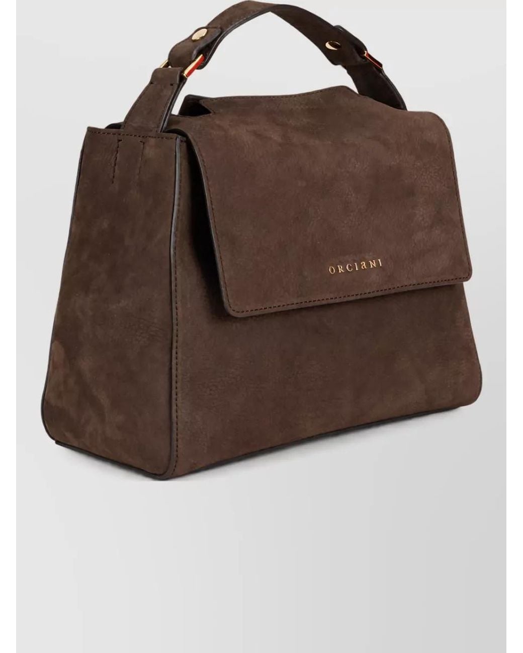 Orciani Brown Leather Shoulder Bag