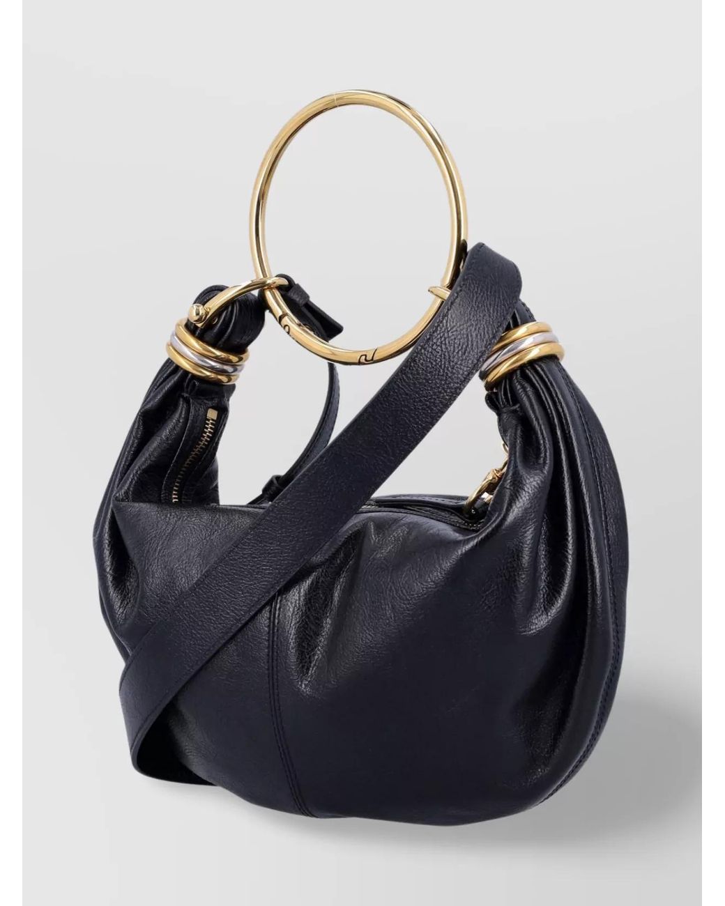 Chloé Blue Bracelet Bag Small Leather Hobo Bag