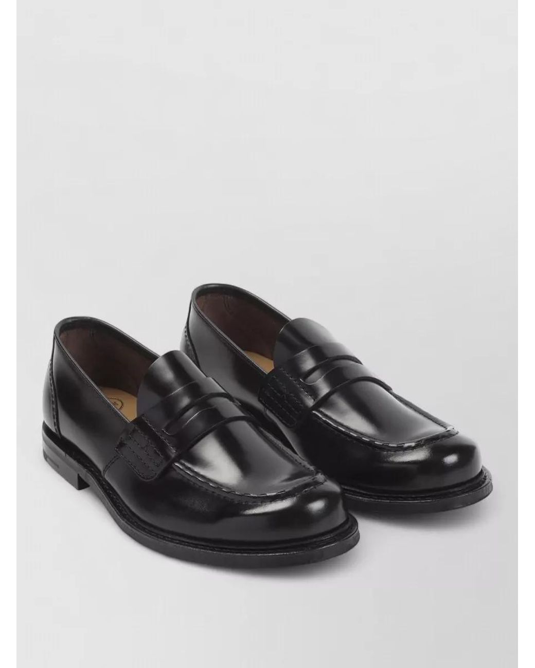 Church's Black Leather Loafers for men