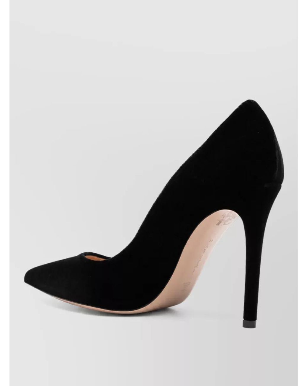 Gianvito Rossi Black Velvet Pointed-Toe Pumps