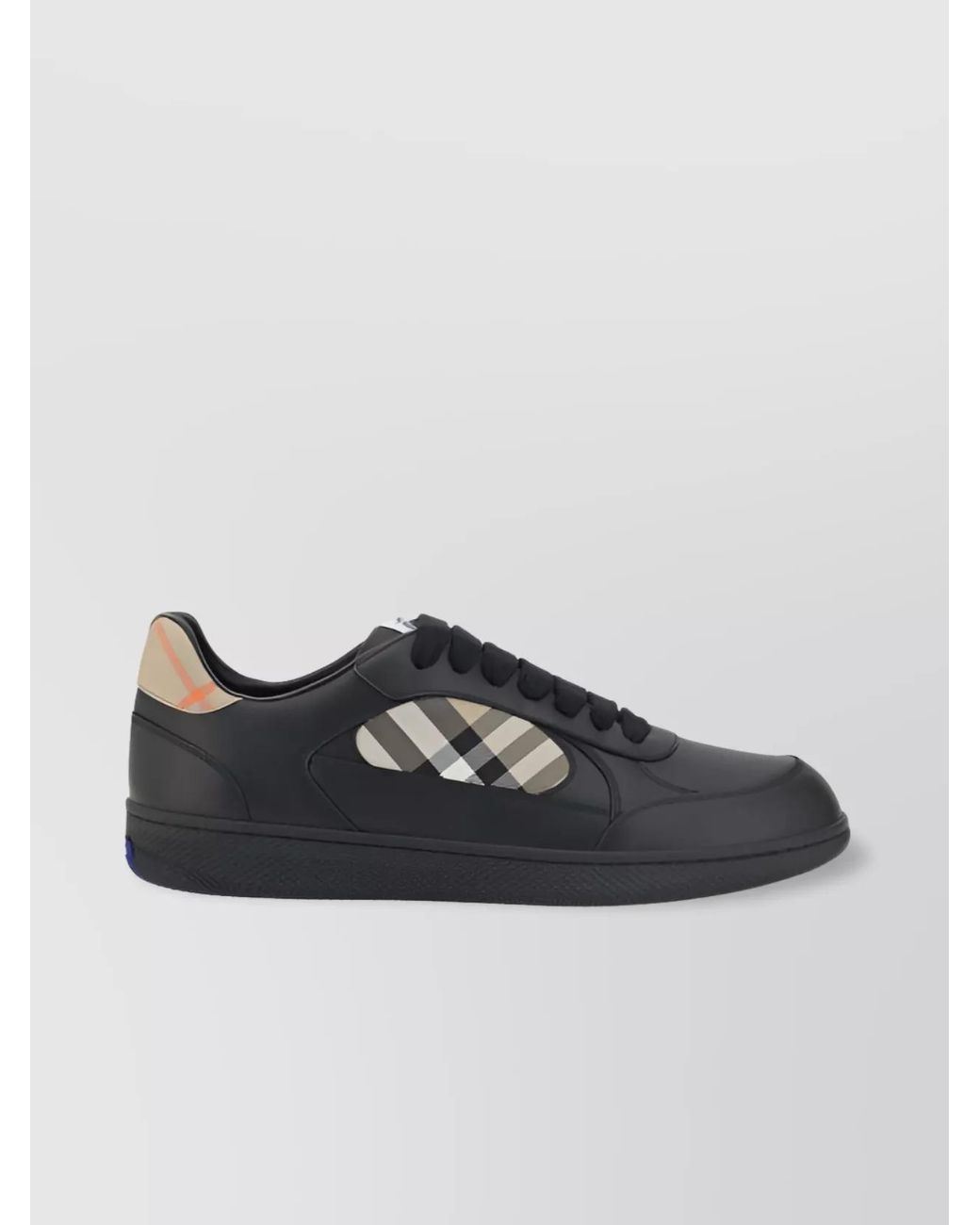 Burberry Black Leather Low-Top Sneakers for men