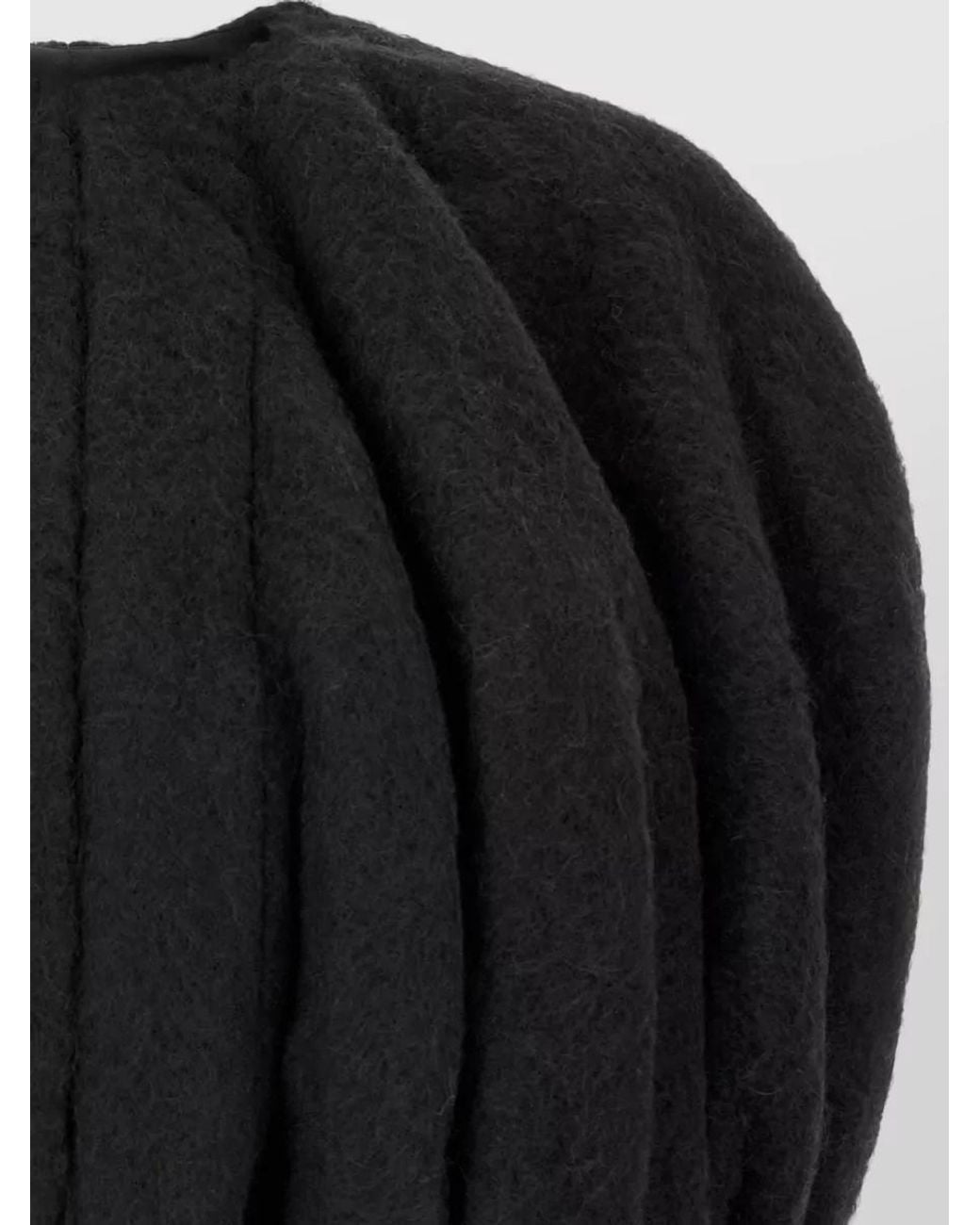 Rick Owens Black Wool Cropped Cape