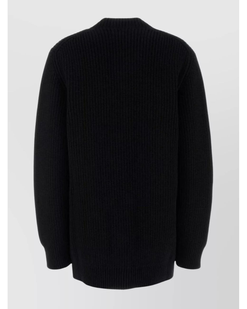 Dolce & Gabbana Black Virgin Wool Oversized Cardigan
