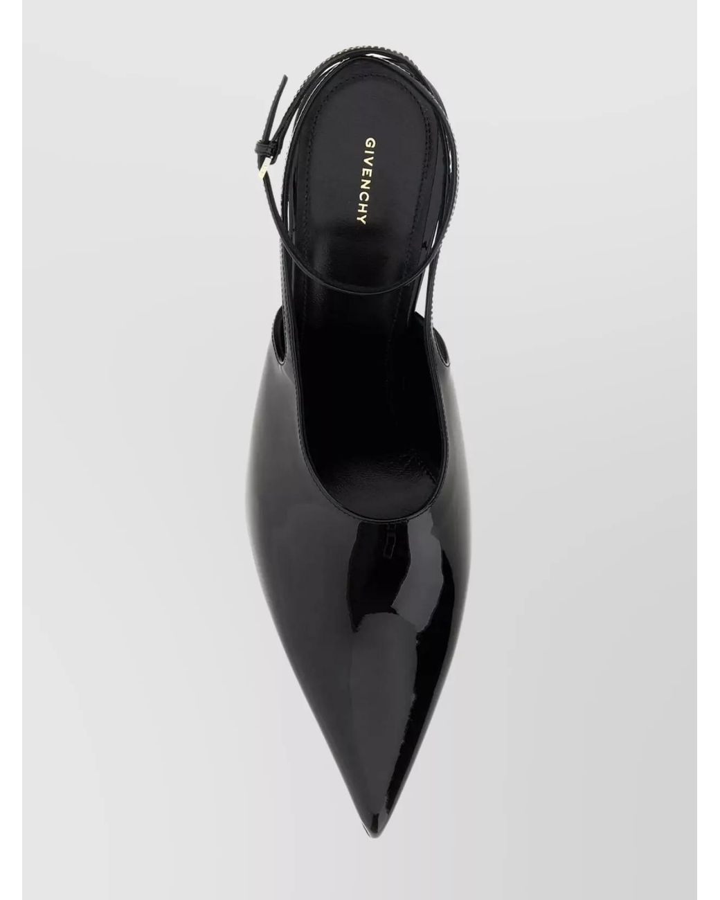 Givenchy White Patent Leather Slingback Pumps
