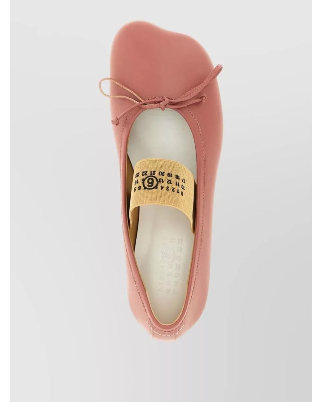 MM6 by Maison Margiela Pink Leather Ballet Flats
