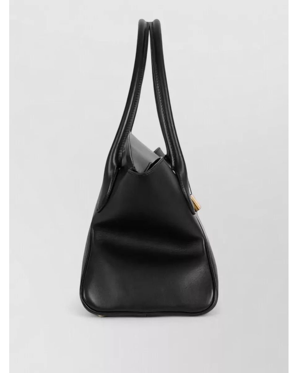 Balmain Black Classic Handle Bag M Leather Shoulder Bag
