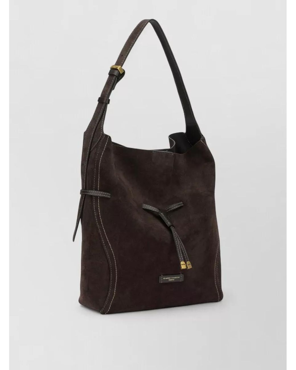 Gianni Chiarini Black Leather Bucket Bag