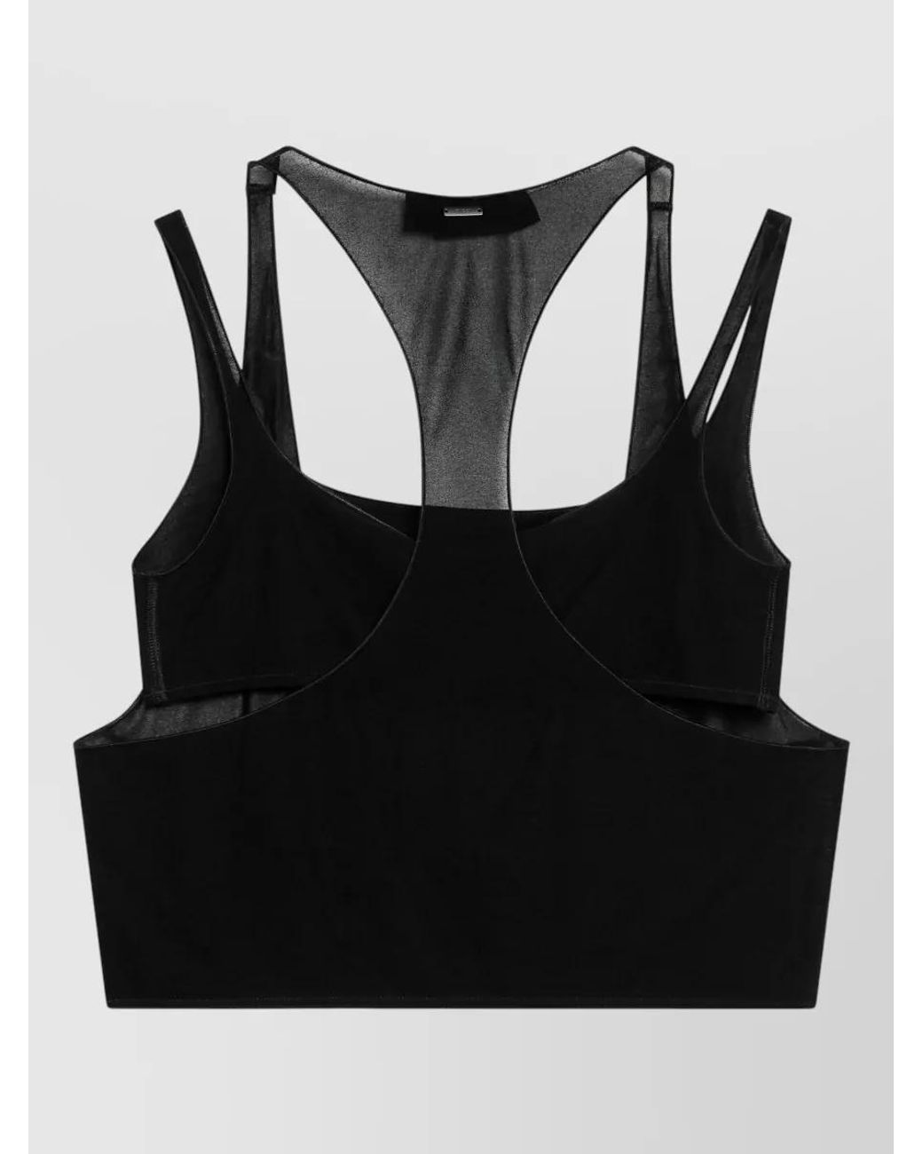Gucci Black Cropped Crepe Bralette Top