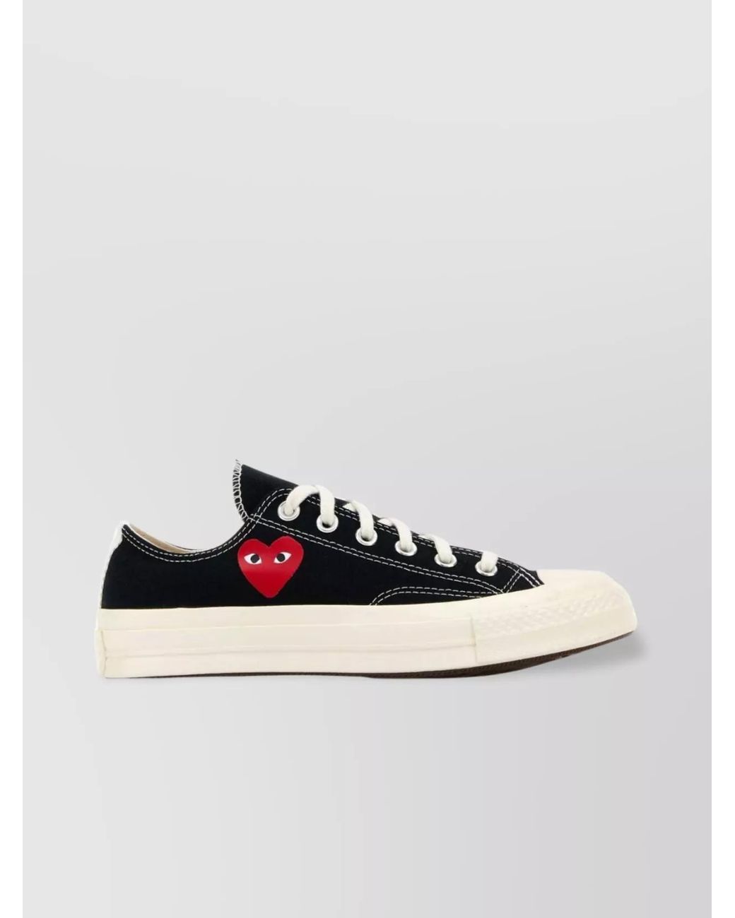 COMME DES GARÇONS PLAY Black Canvas Low-Top Sneakers