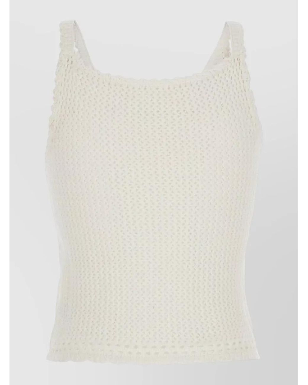 DUNST White Linen And Cotton Top