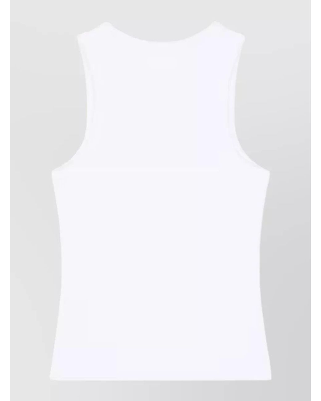Givenchy White Ribbed Slim-Fit Logo Tank Top