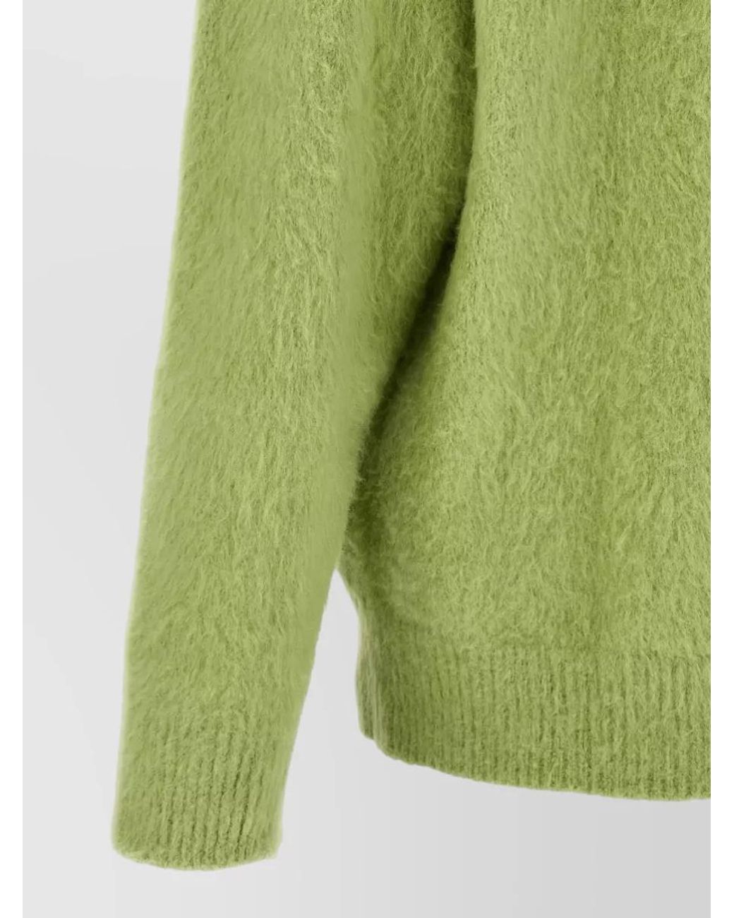 Roberto Collina Green Ribbed Crewneck Sweater for men