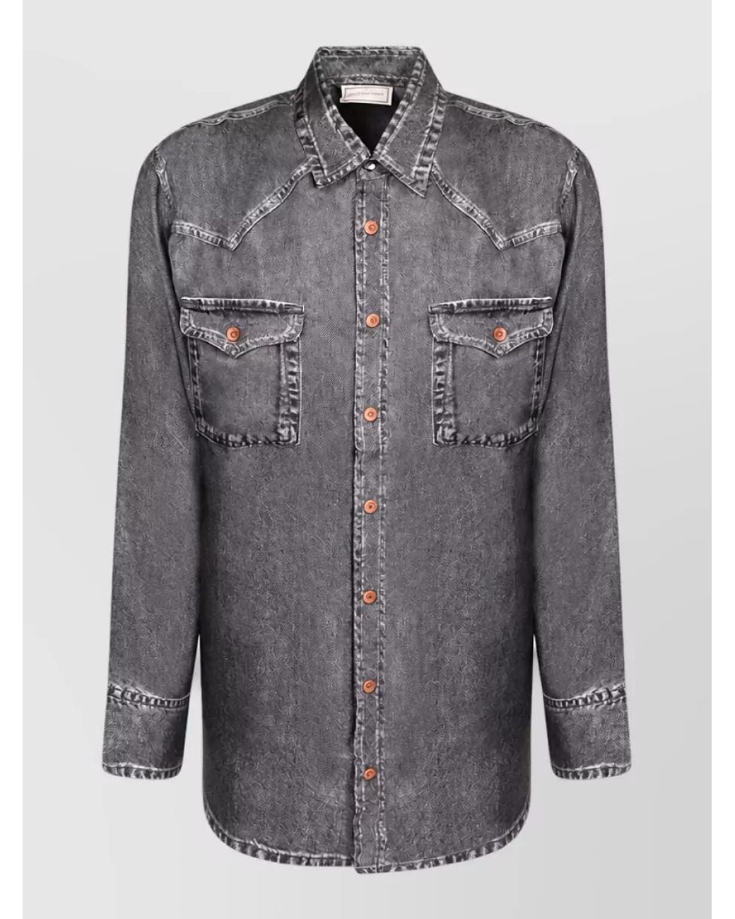 Pierre Louis Mascia Gray Silk Shirt