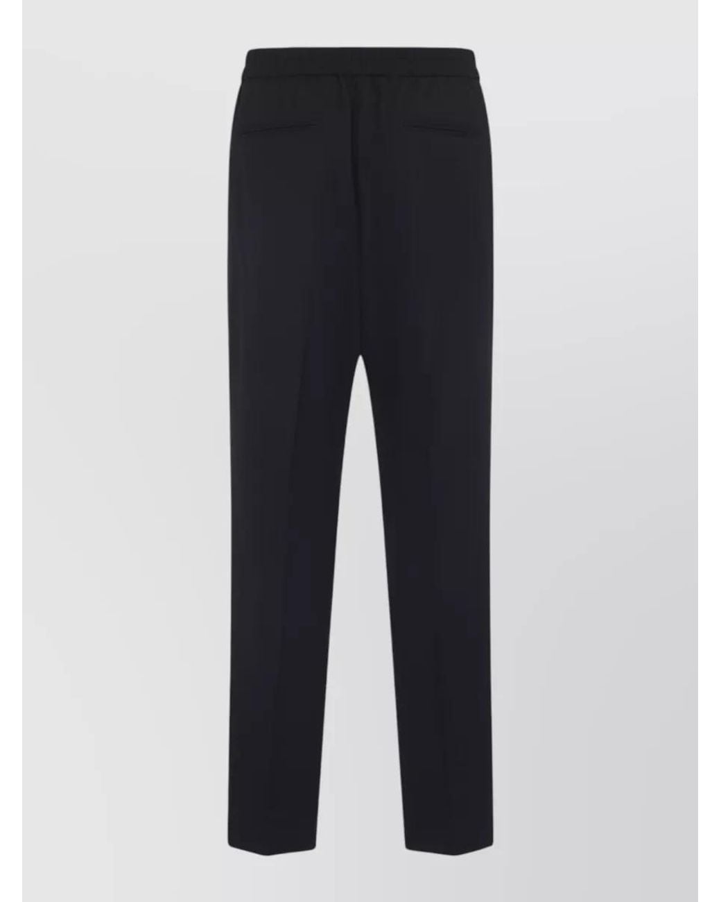 Paul Smith Blue Wool Straight-Leg Tailored Trousers for men