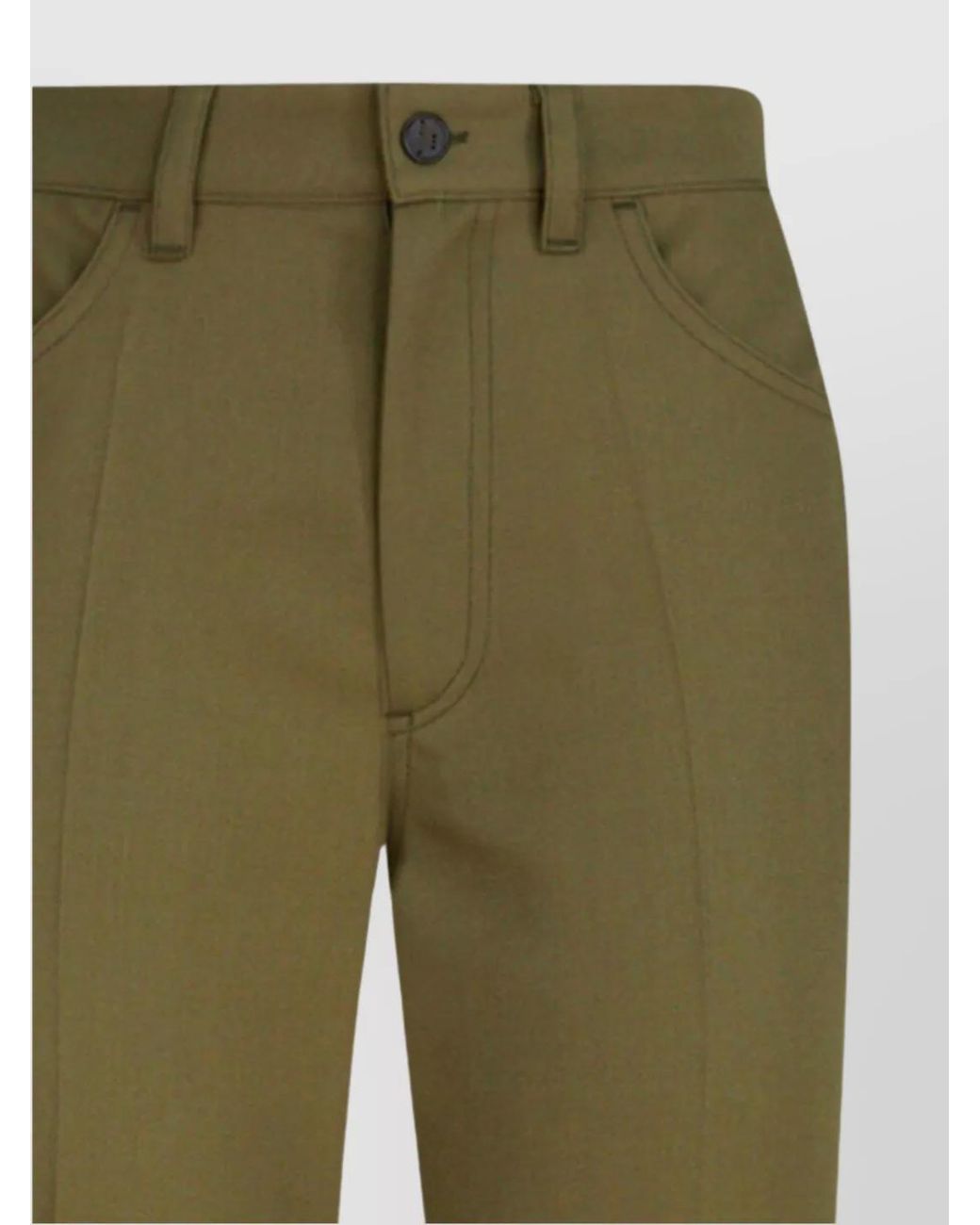 The Attico Green Wool Flared Trousers