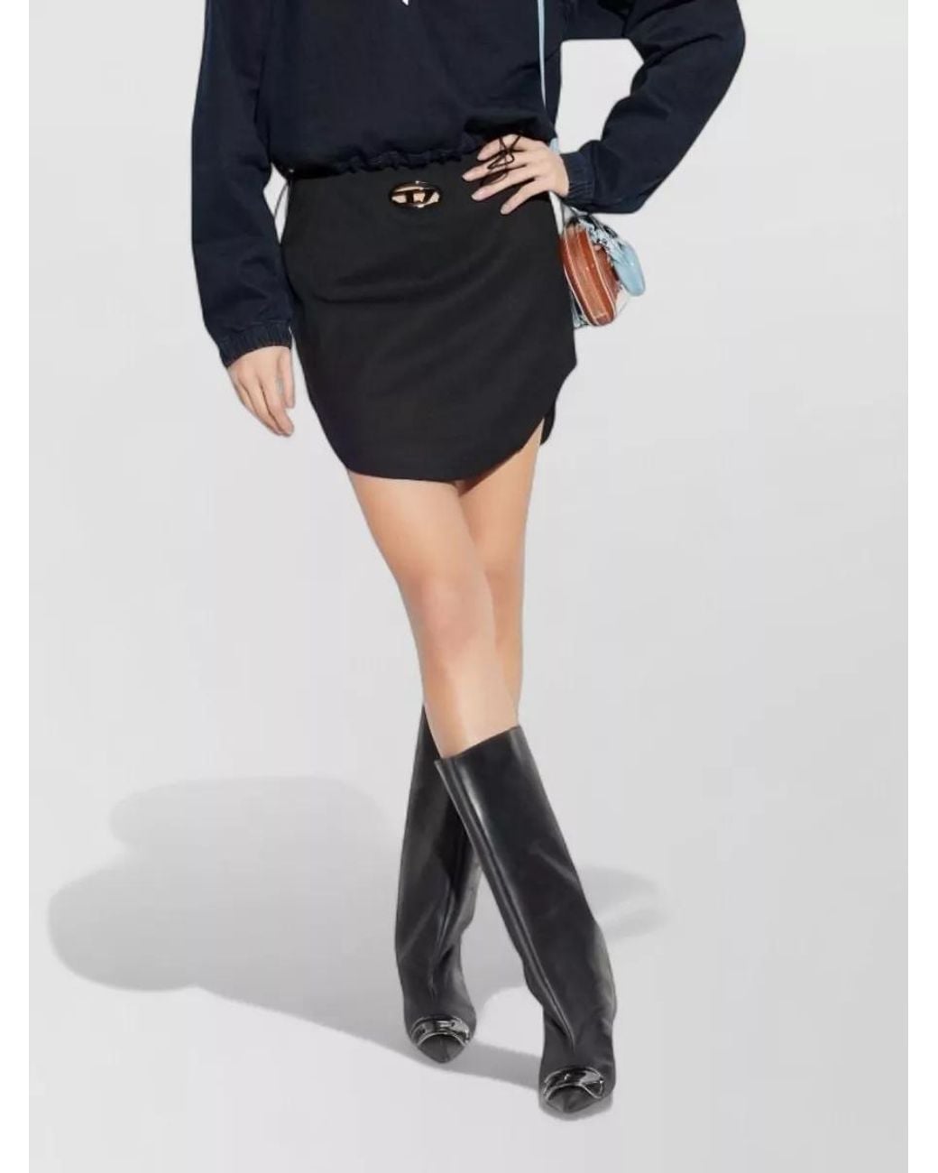 DIESEL Black O-Livery Skirts