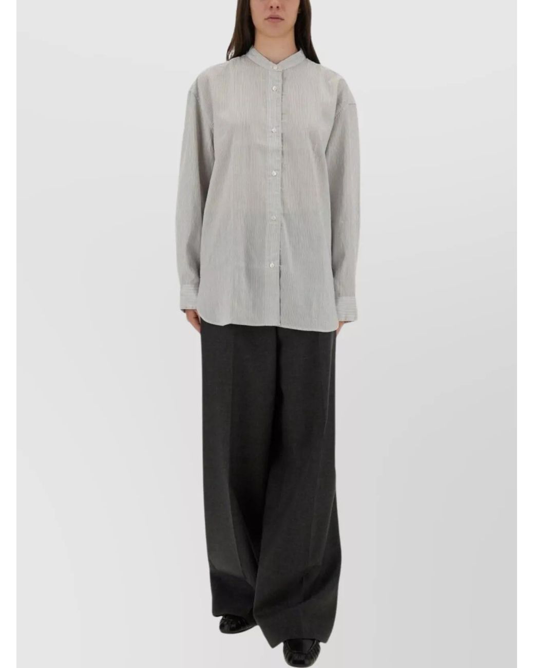 Studio Nicholson Gray Striped Shirt