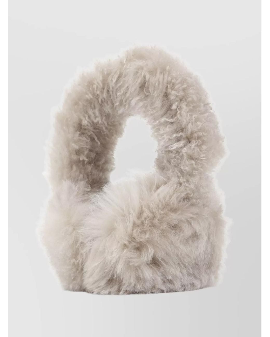 Yves Salomon White Lamb Fur Earmuffs