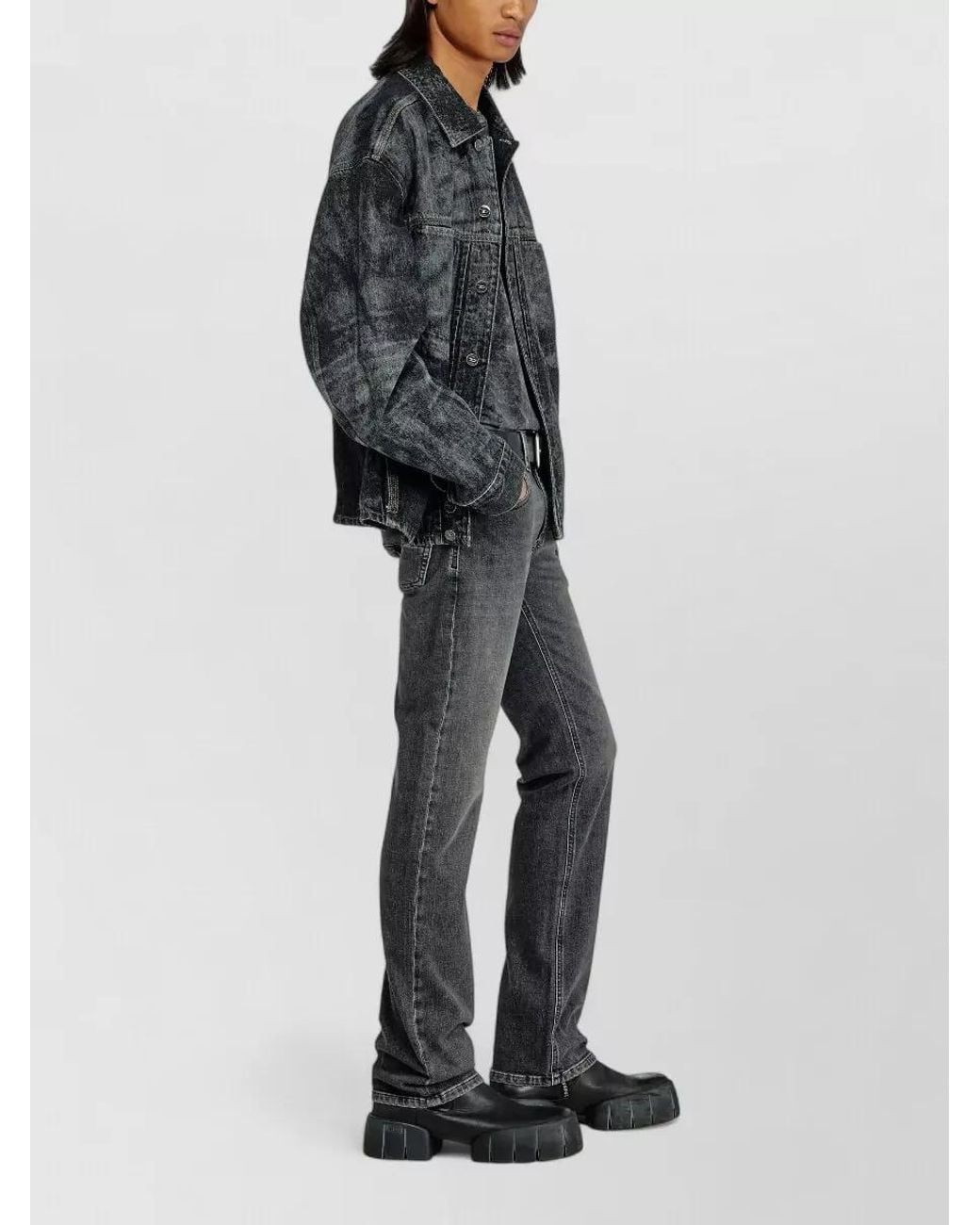 DIESEL Gray Denim 1985 Larkee Jeans for men