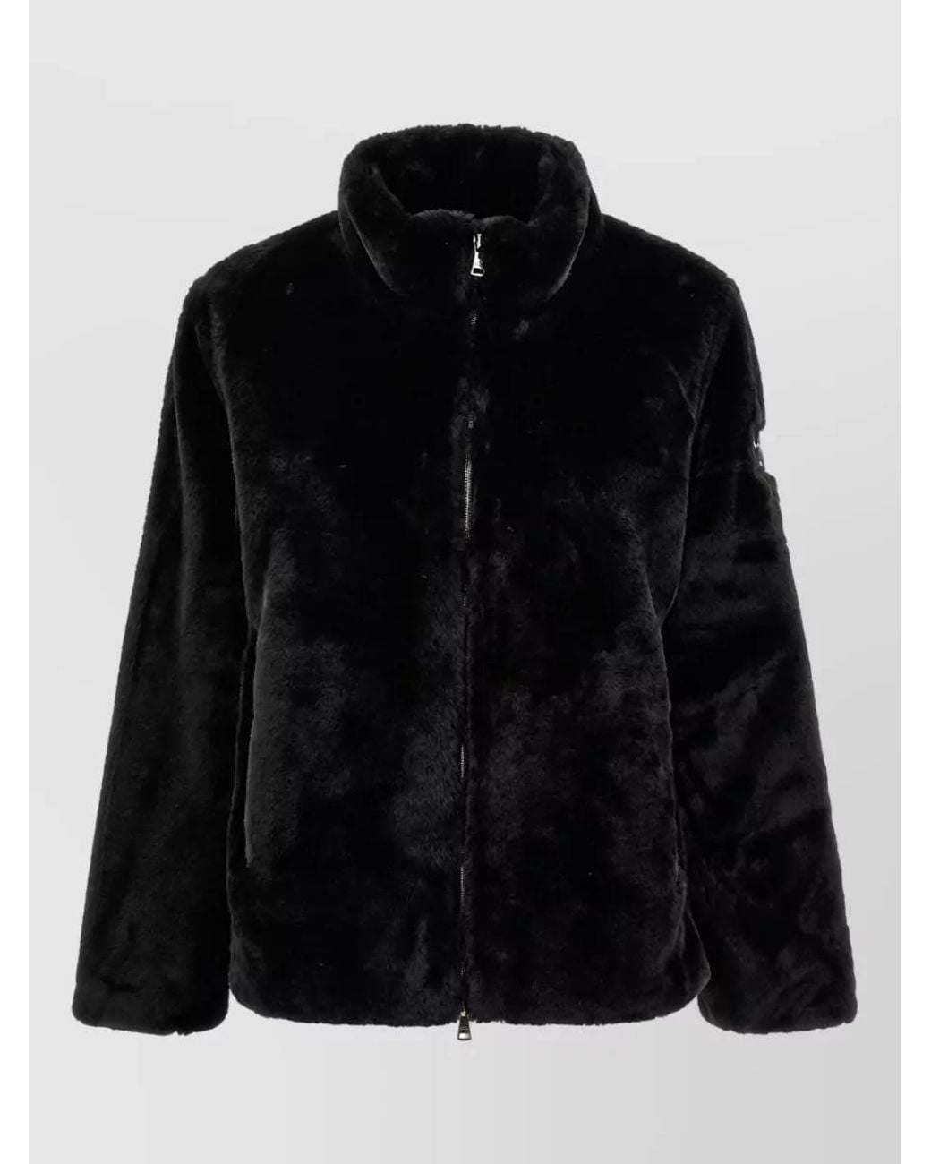 Tatras Black Faux Fur Regular-Fit Padded Coat for men