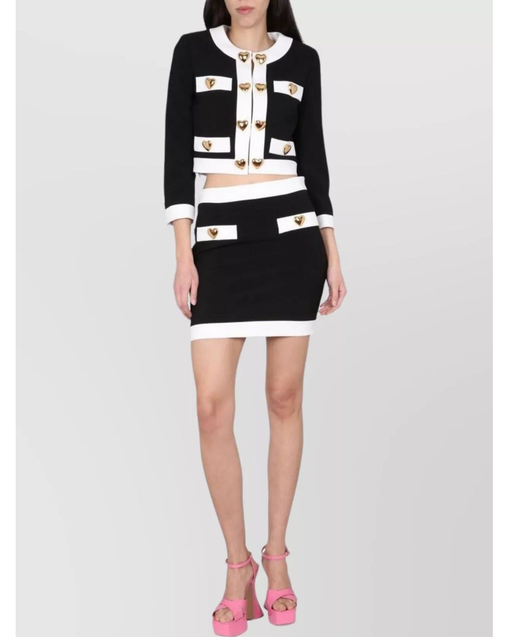 Moschino Black Crepe Mini Skirt