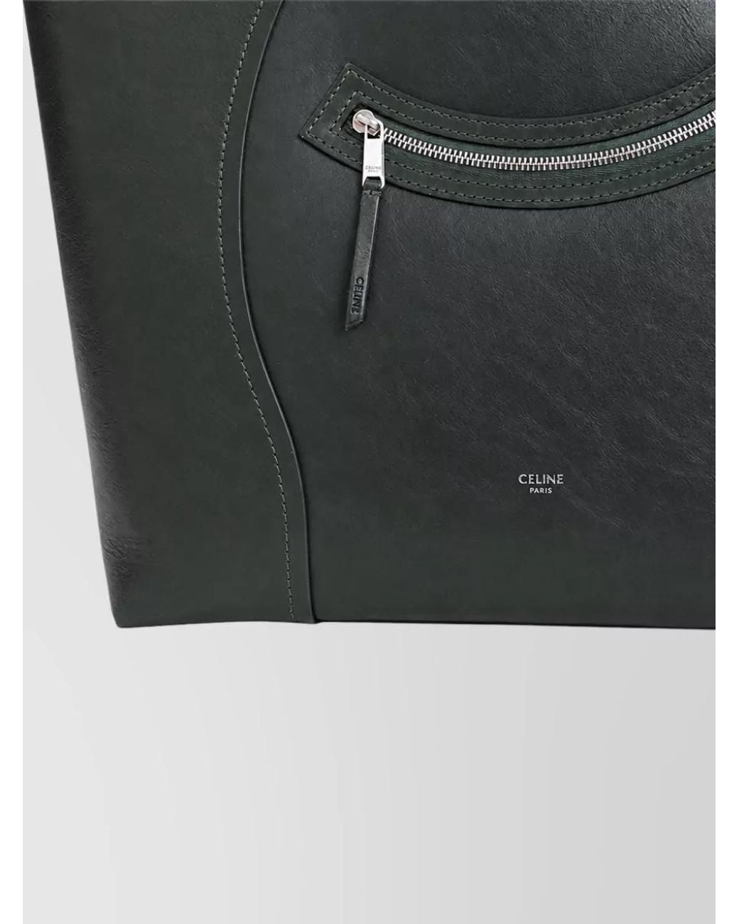 Céline Black Calf Leather Medium Cabas Vertical Tote Bag