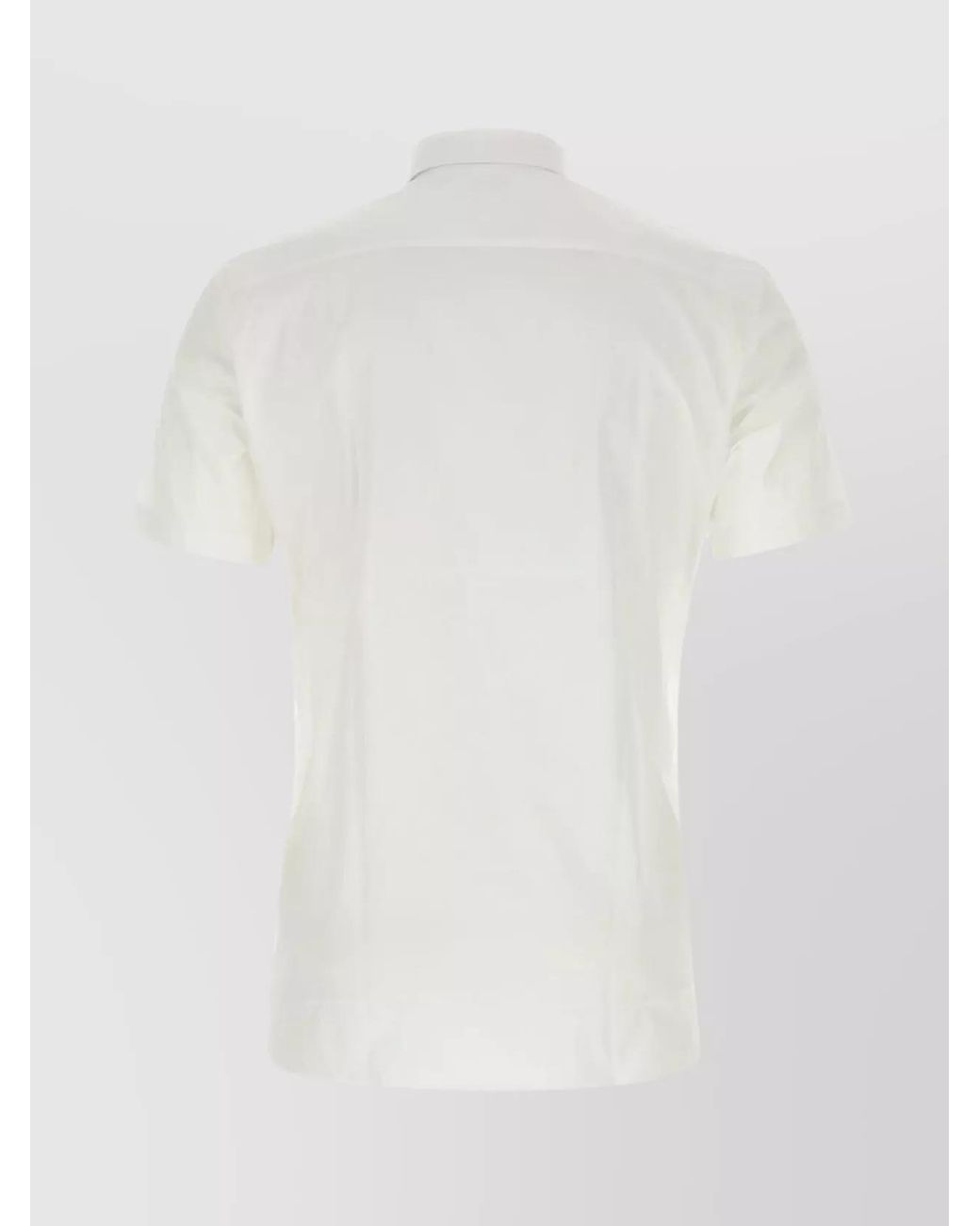 Burberry White Cotton Short-Sleeve Shirt for men