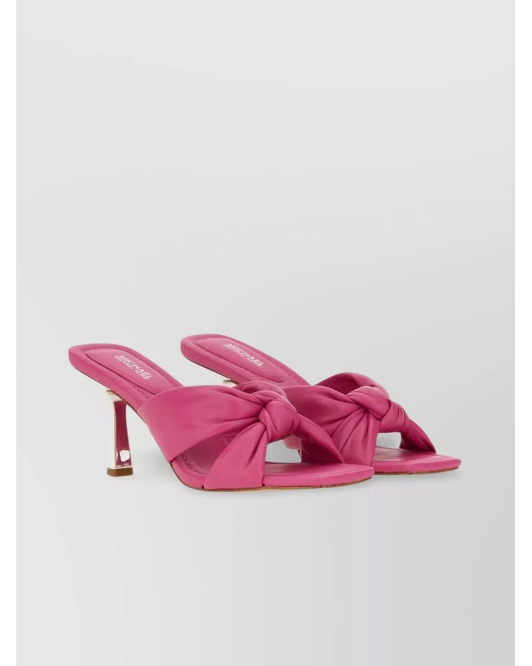 Michael Kors Pink Leather Elena Sandals