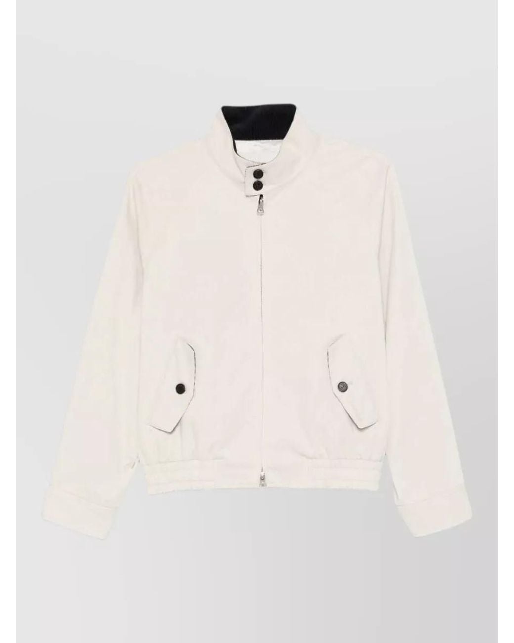 DUNST Natural Ribbed Cotton Bomber Jacket