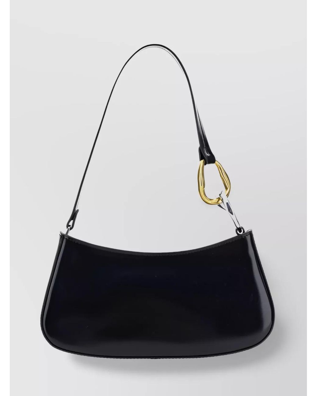 Staud White Calf Leather Shoulder Bag