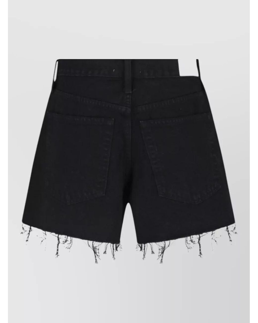Re/done Black Straight Denim Short Shorts