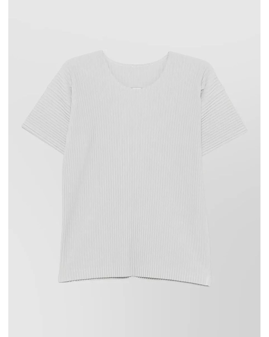 Homme Plissé Issey Miyake White Short-Sleeve Shirt for men