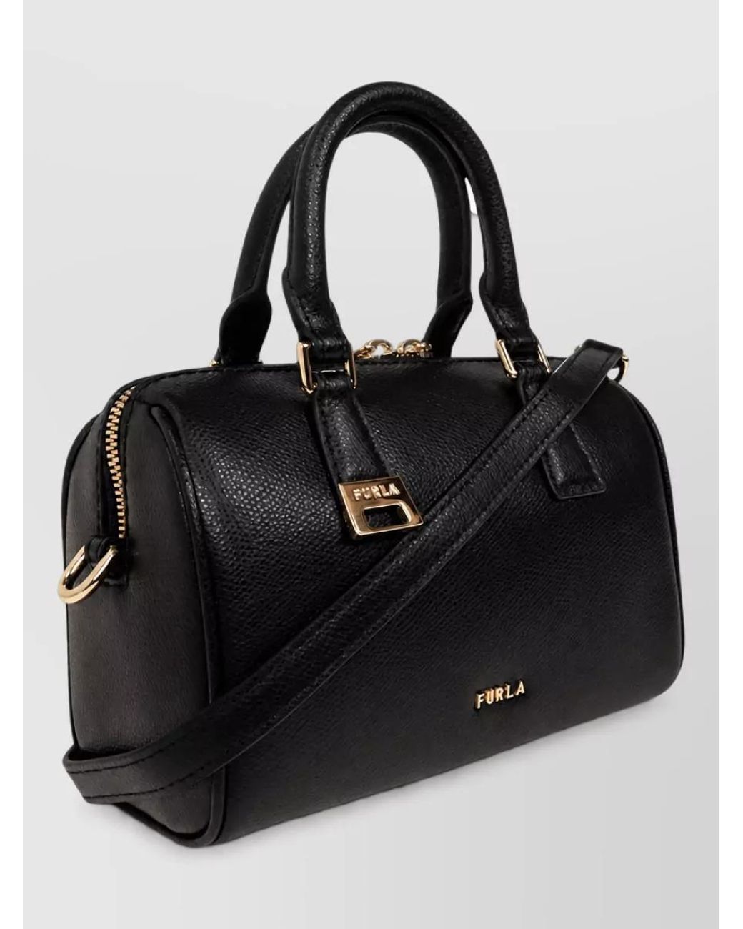 Furla Black Mini Leather Shoulder Bag