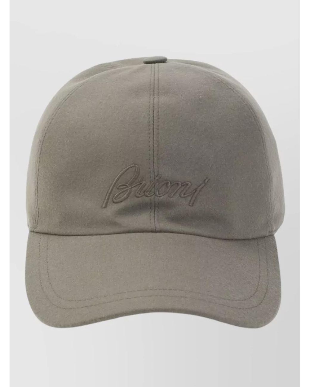 Brioni Gray Cashmere Baseball Cap for men