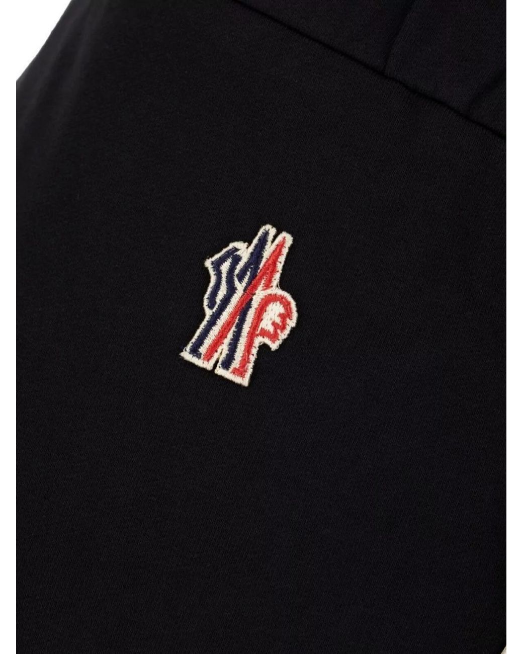 Moncler Black Cotton Track Pants