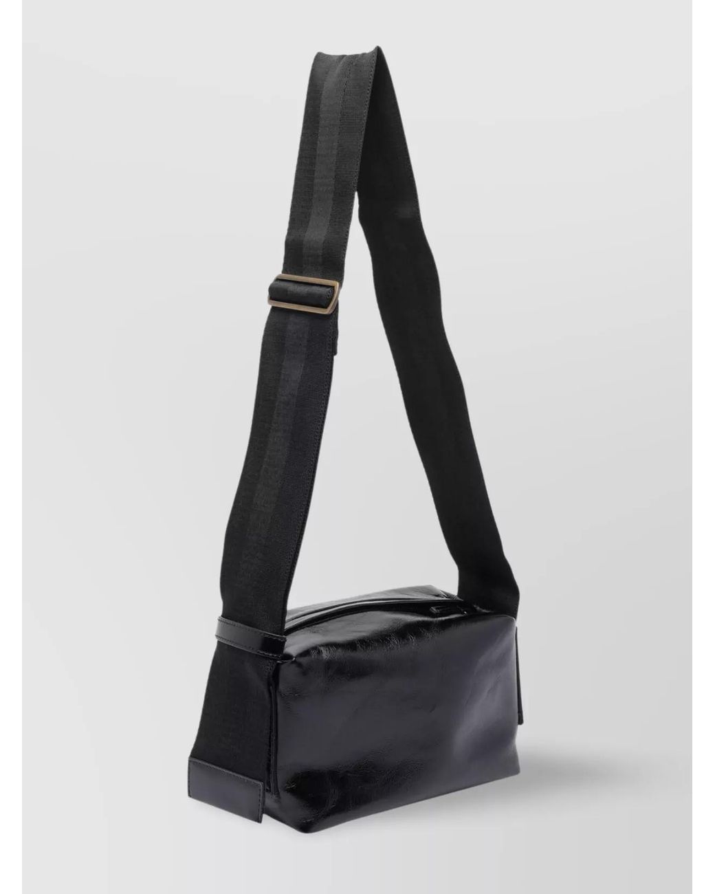 Uma Wang Black Leather Small Shoulder Bag