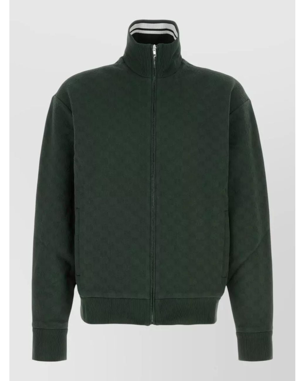 Gucci Green Technical Jersey Gg Embossed Zip Bomber Jacket for men