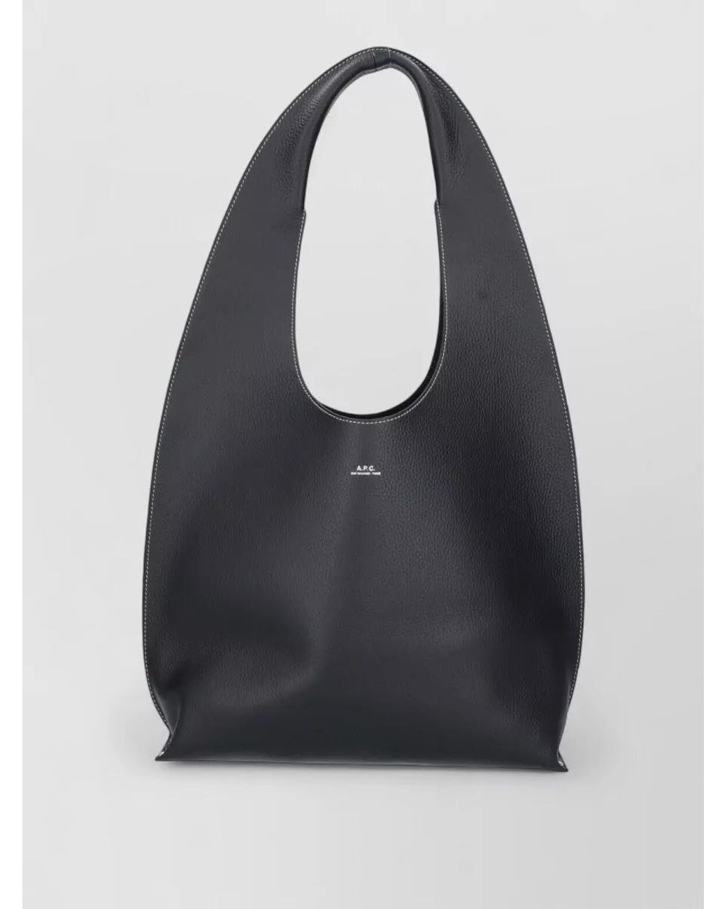 A.P.C. Black Neige Leather Shoulder Bag