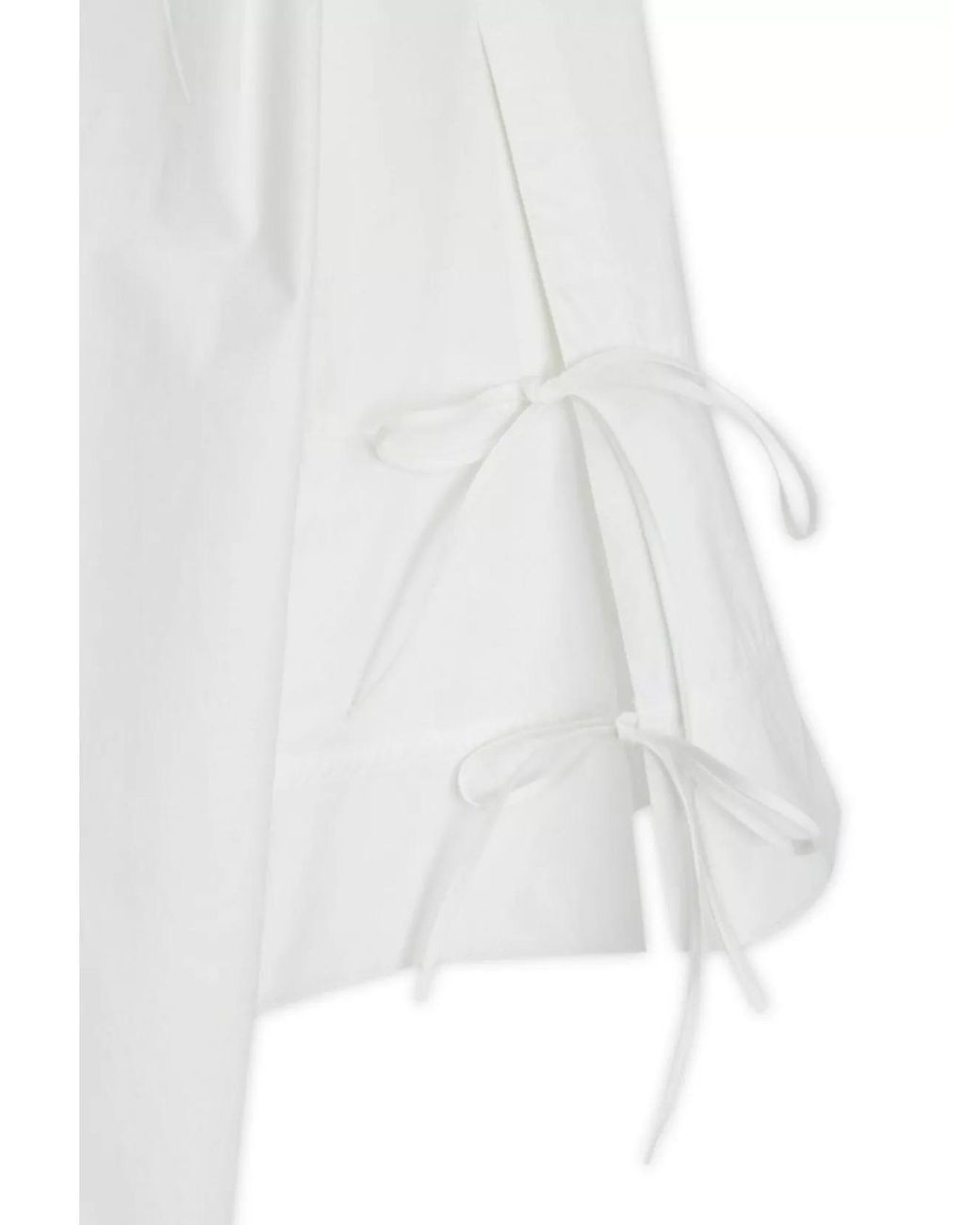Palm Angels White Cotton Shirt Midi Dress