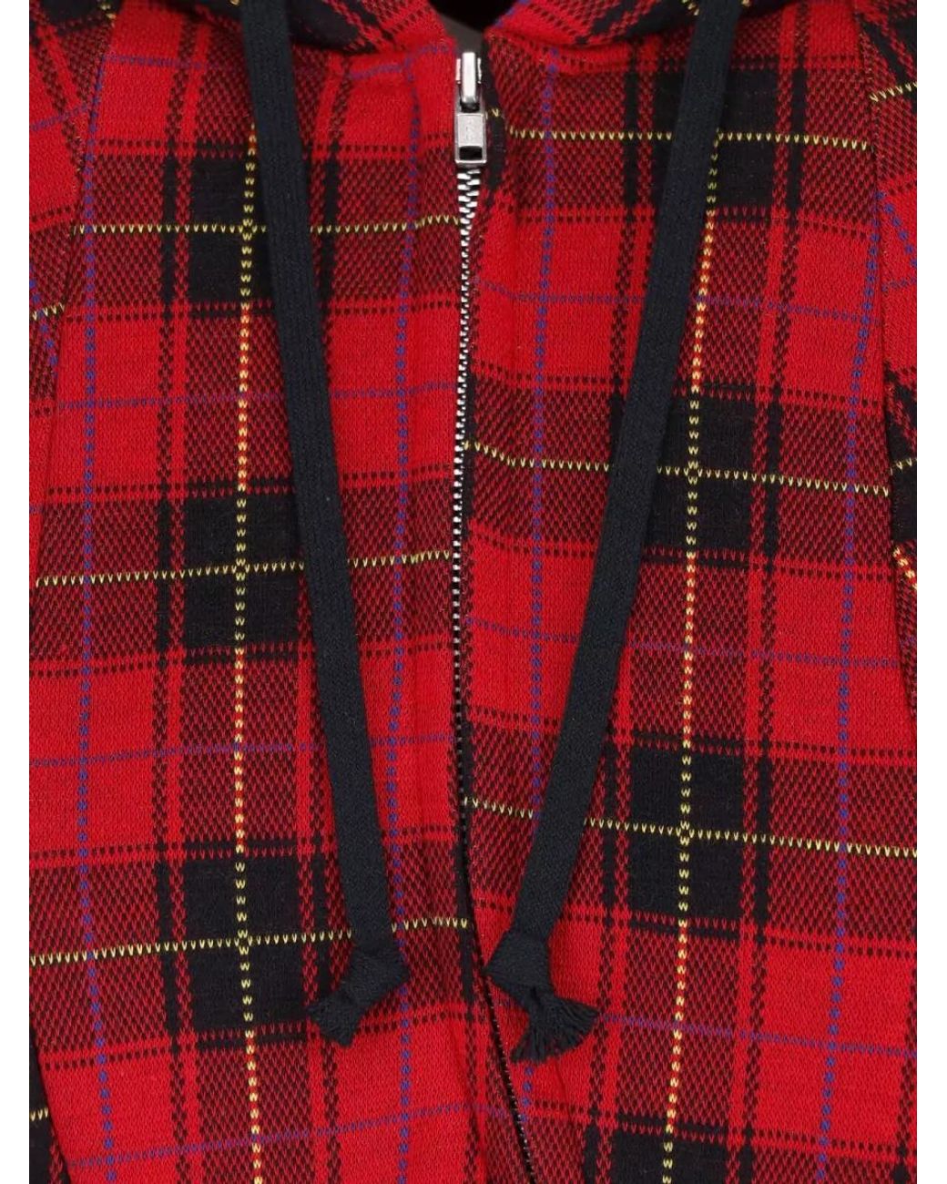 Comme des Garçons Red Knee-Length Single-Breasted Coat