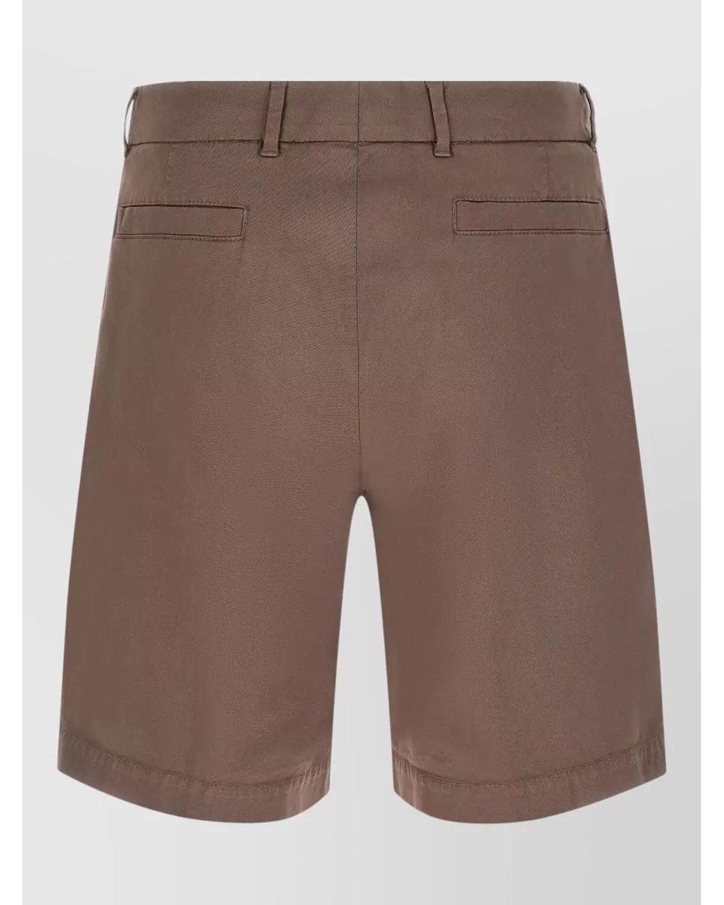 Brunello Cucinelli Brown Cotton Bermuda Chino Shorts for men