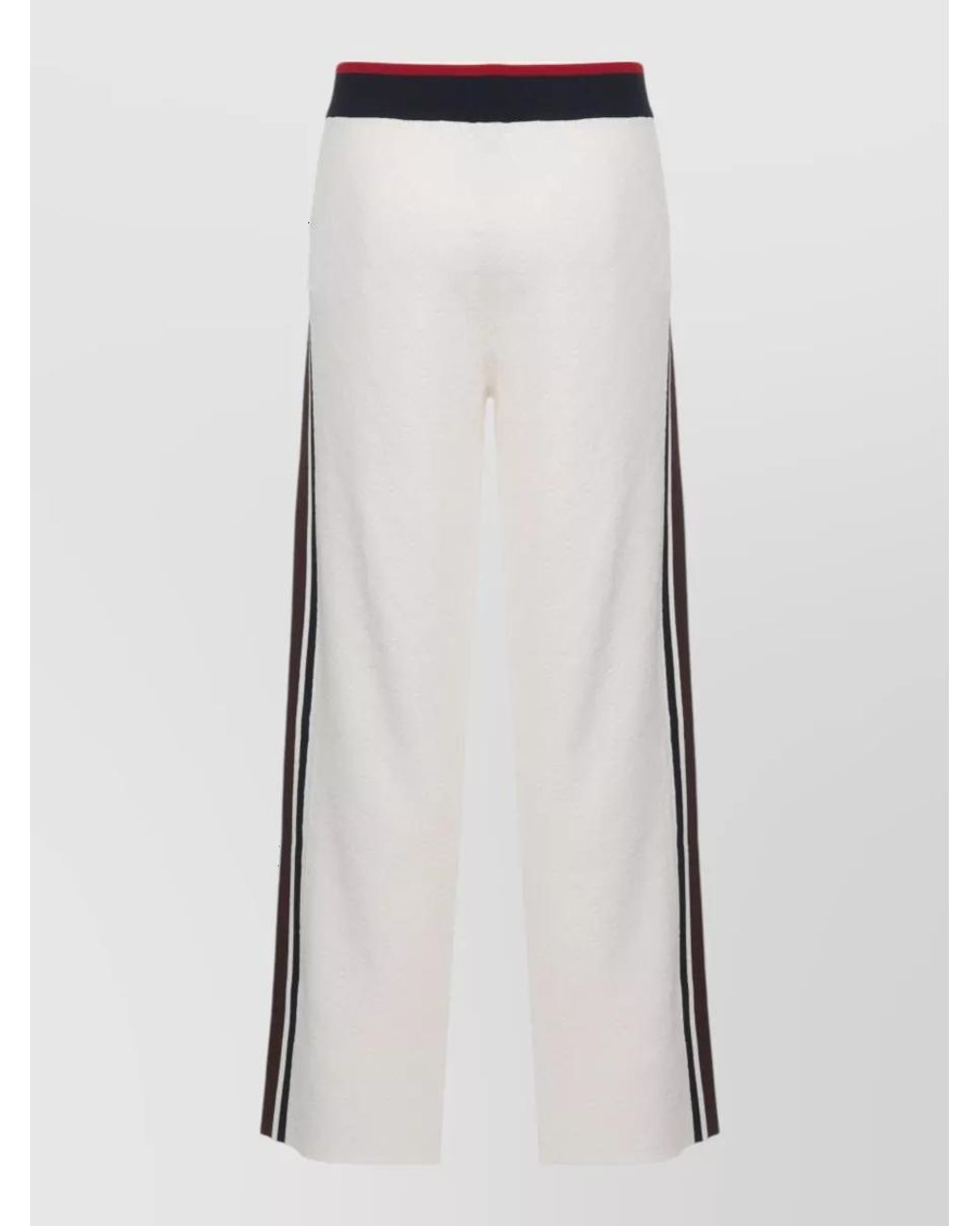 Casablanca White Ribbed Logo-Pattern Drawstring Chino Shorts for men