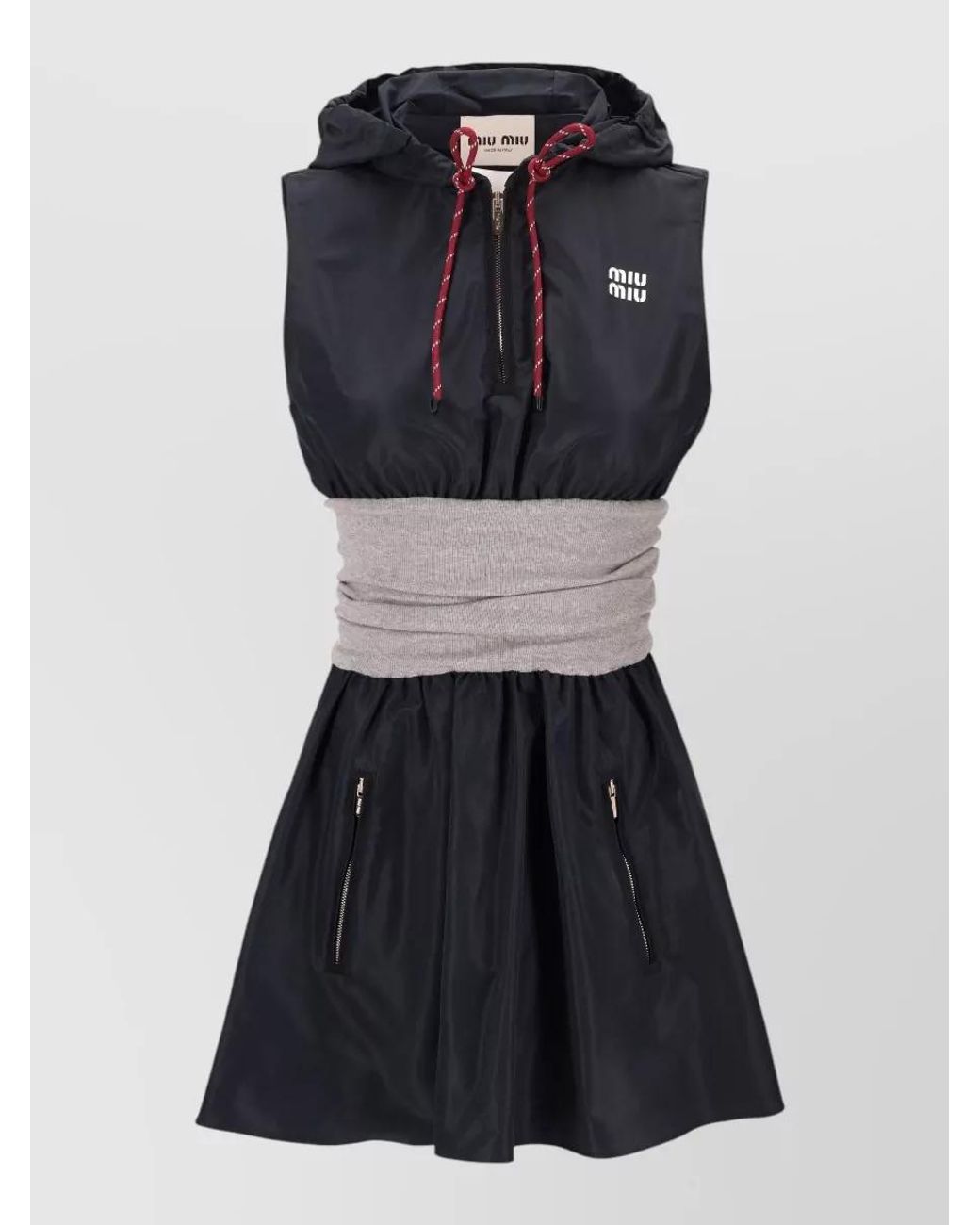 Miu Miu Black Hood Mini Dress