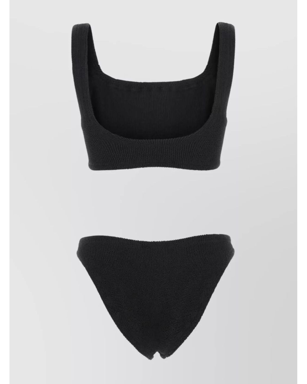 Hunza G Black Textured Bikini