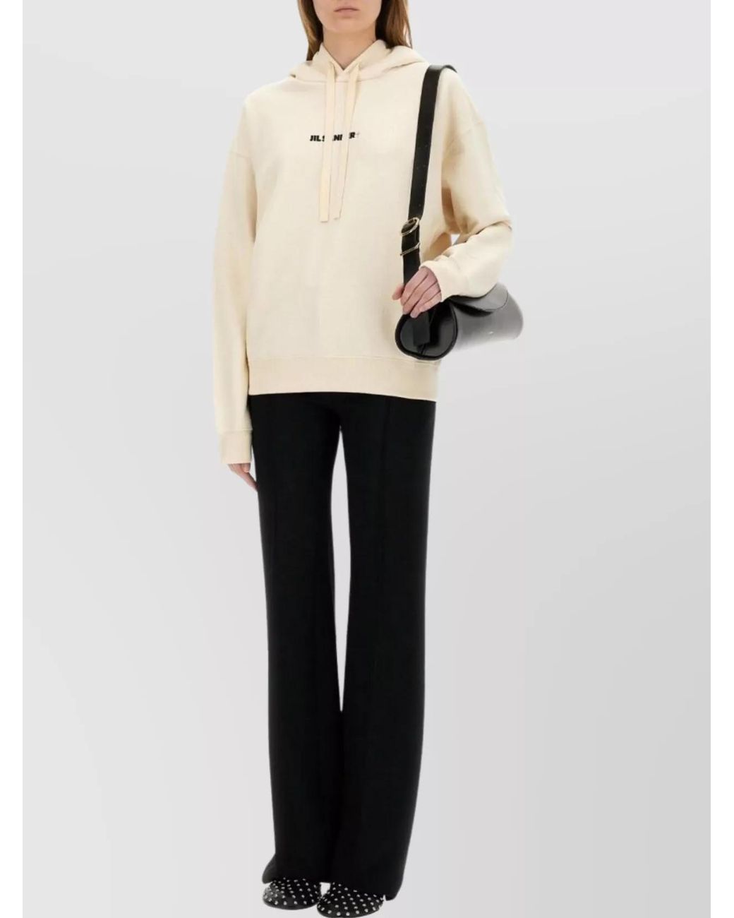 Jil Sander Black Wide Leg High Waist Trousers
