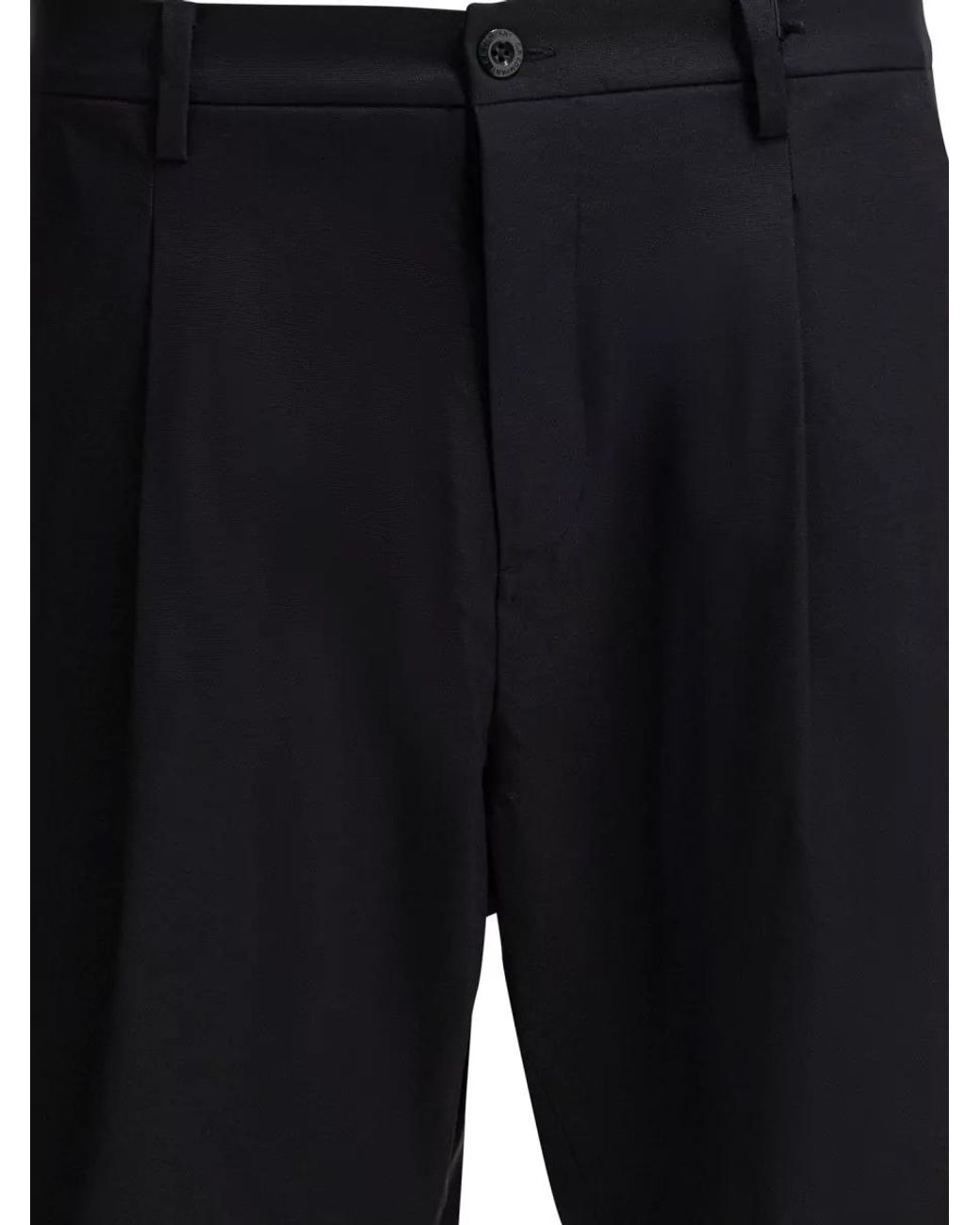C P Company Black Polyester Cargo Shorts for men