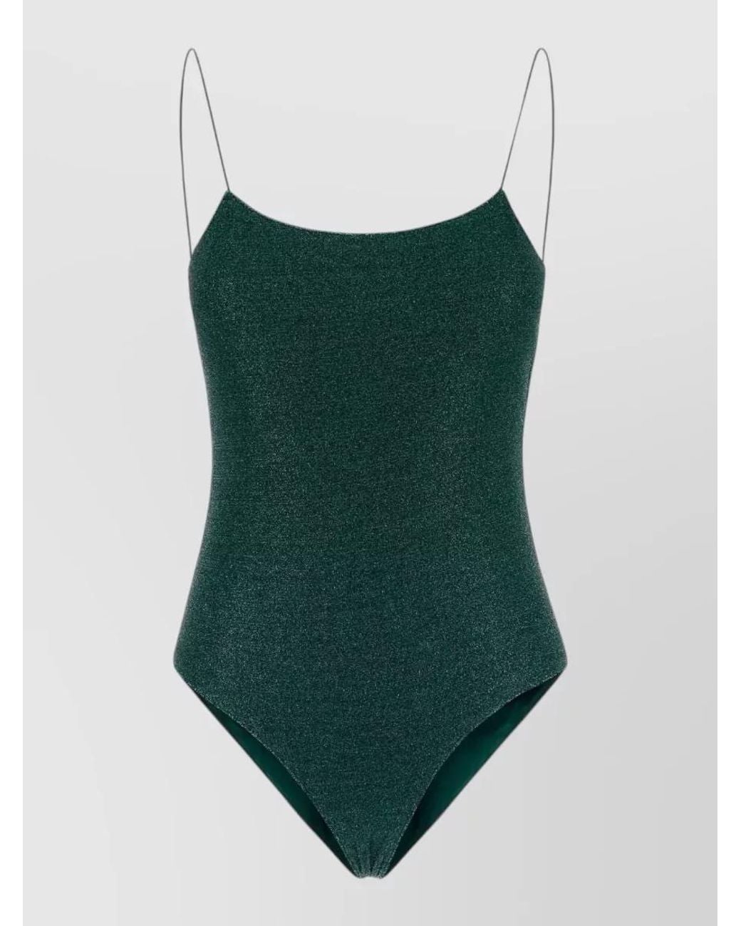 Oseree Green Metallic Swimsuit