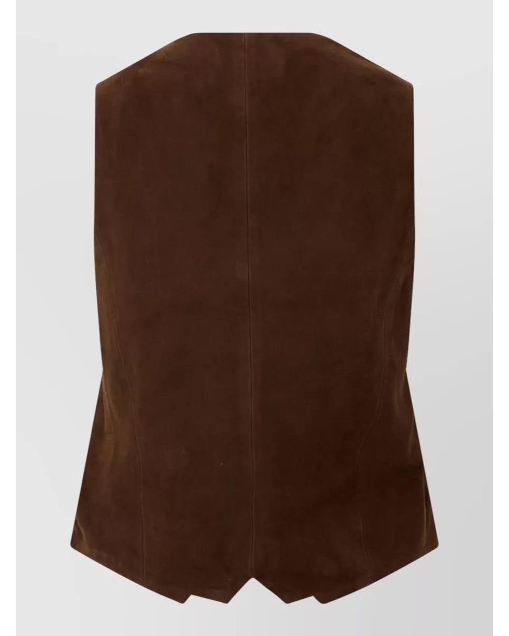GIUSEPPE DI MORABITO Brown Suede Slim-Fit Vest
