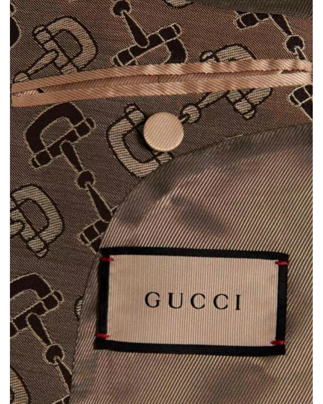 Gucci Brown Patterned Blazer for men